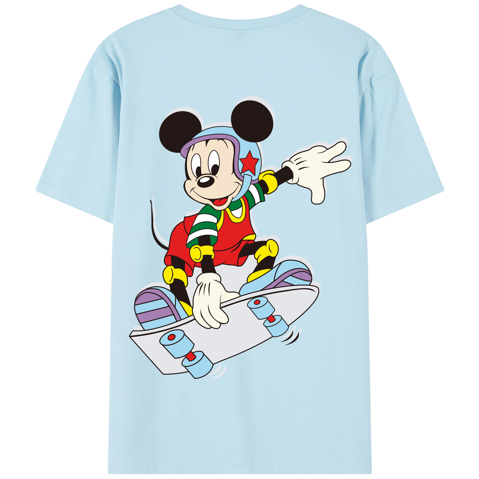 （画像用） ミッキーマウス Mickey Mouse 綿100％半袖Tシャツ（背面プリント）